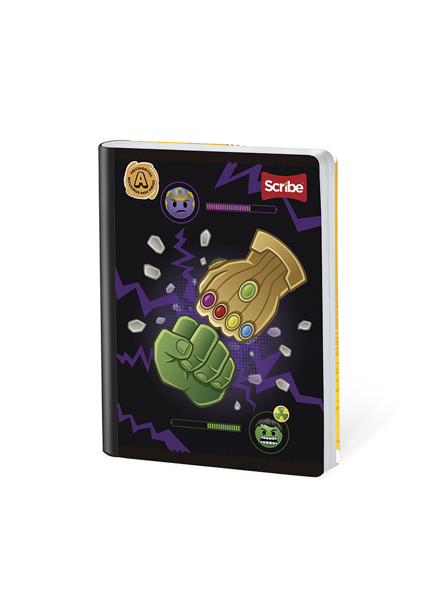 Cuaderno Cosido Marvel Emoji 100 Hojas Líneas   4