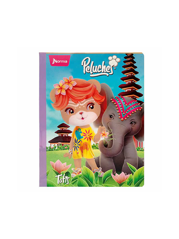 Cuaderno Cosido Peluches 100 Hojas Doble Línea  9