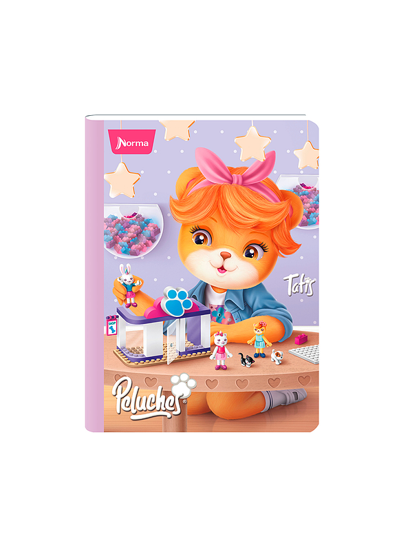 Cuaderno Cosido Peluches 50 Hojas Doble Línea 3