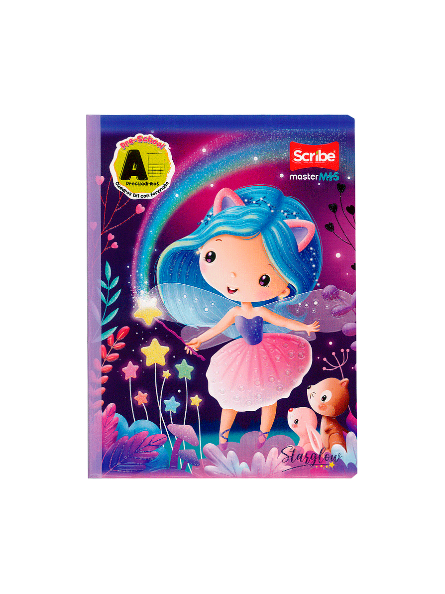 Cuaderno Cosido Master Niñas 100 Hojas Pre-Cuadritos A 4