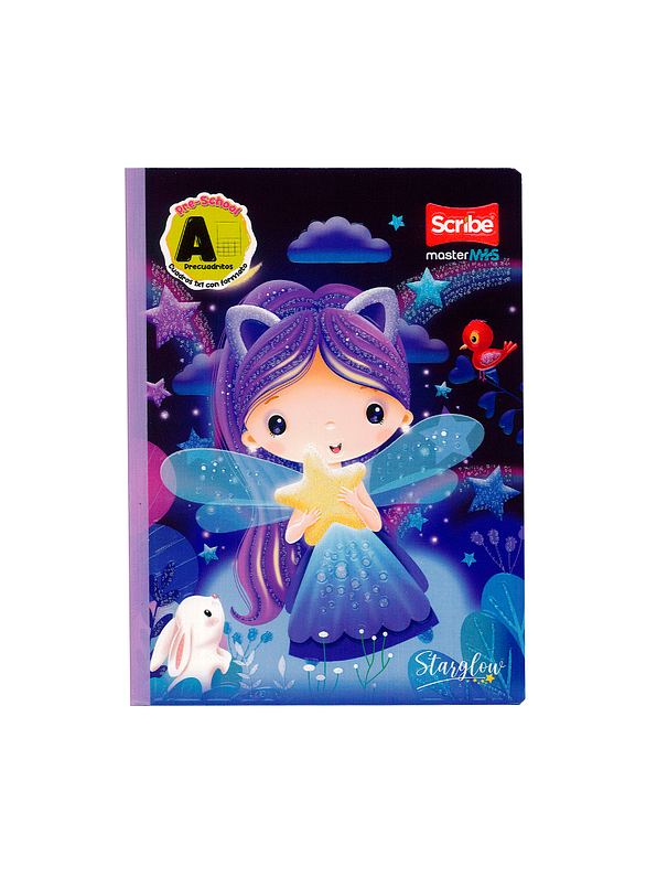 Cuaderno Cosido Master Niñas 100 Hojas Pre-Cuadritos A 7