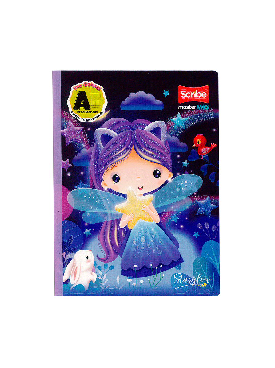 Cuaderno Cosido Master Niñas 100 Hojas Pre-Cuadritos A 7