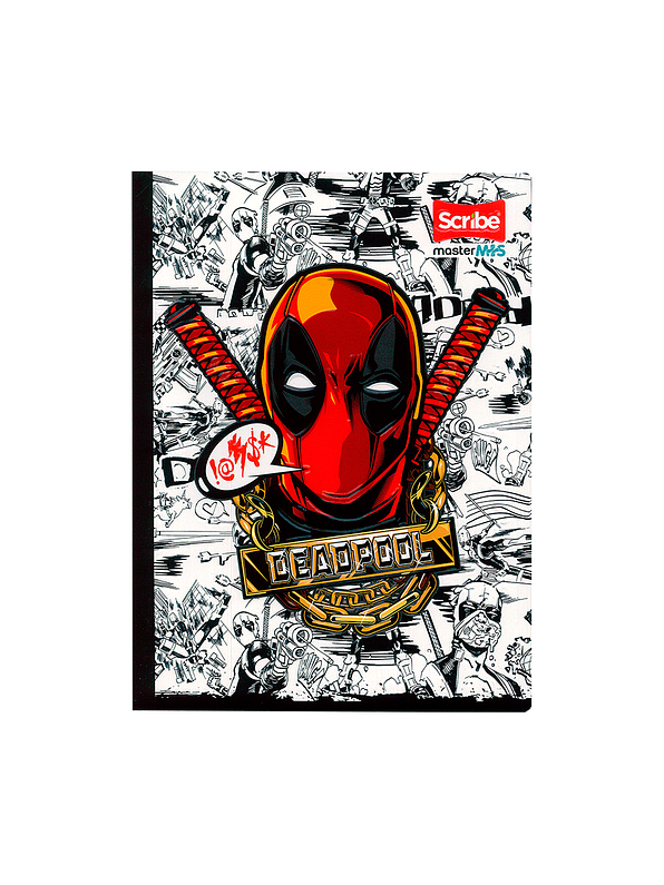 Cuaderno Cosido Deadpool 100 Hojas Líneas 4