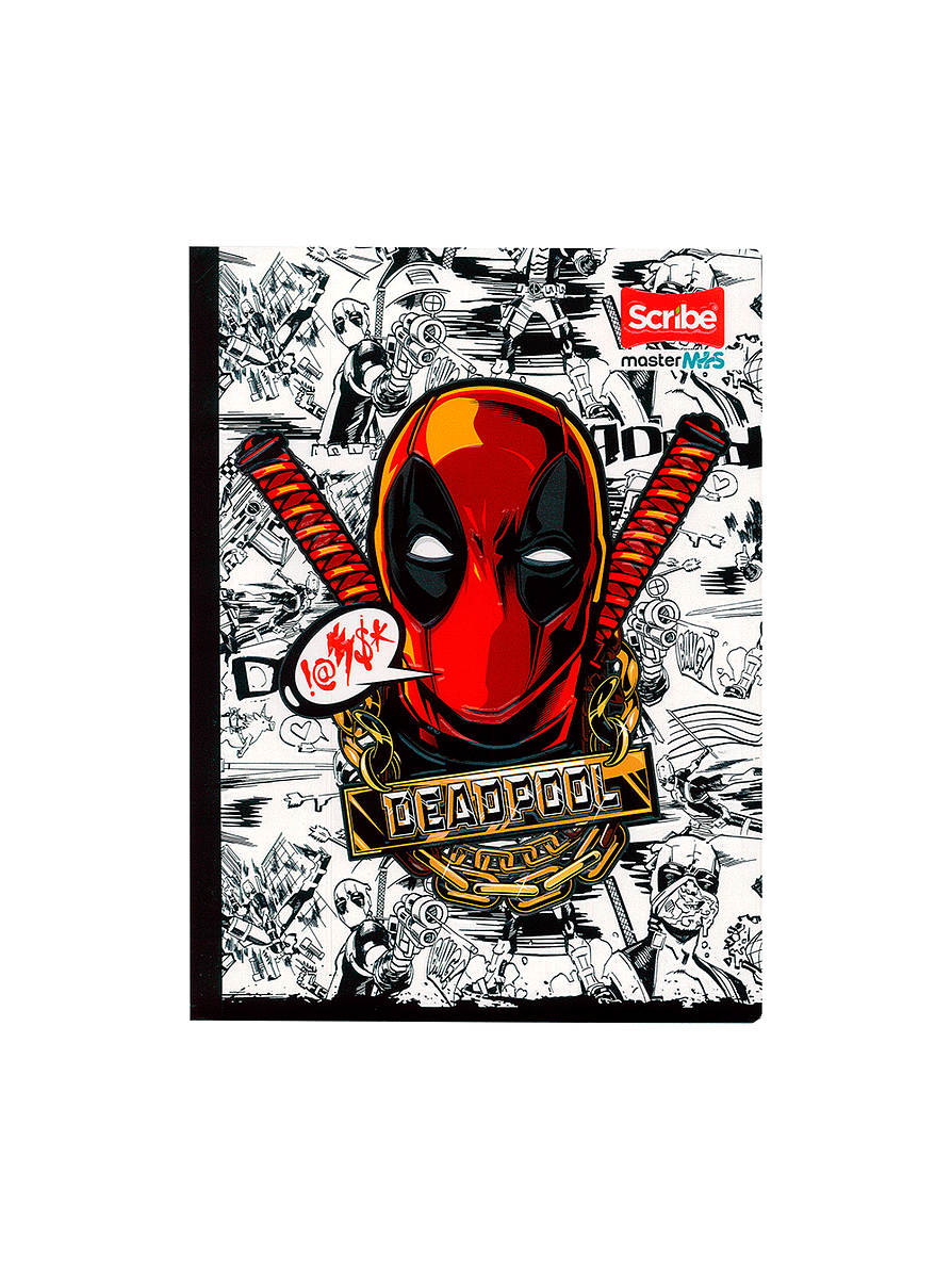 Cuaderno Cosido Deadpool 100 Hojas Líneas 4