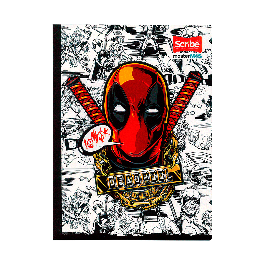 Cuaderno Cosido Deadpool 100 Hojas Líneas 4