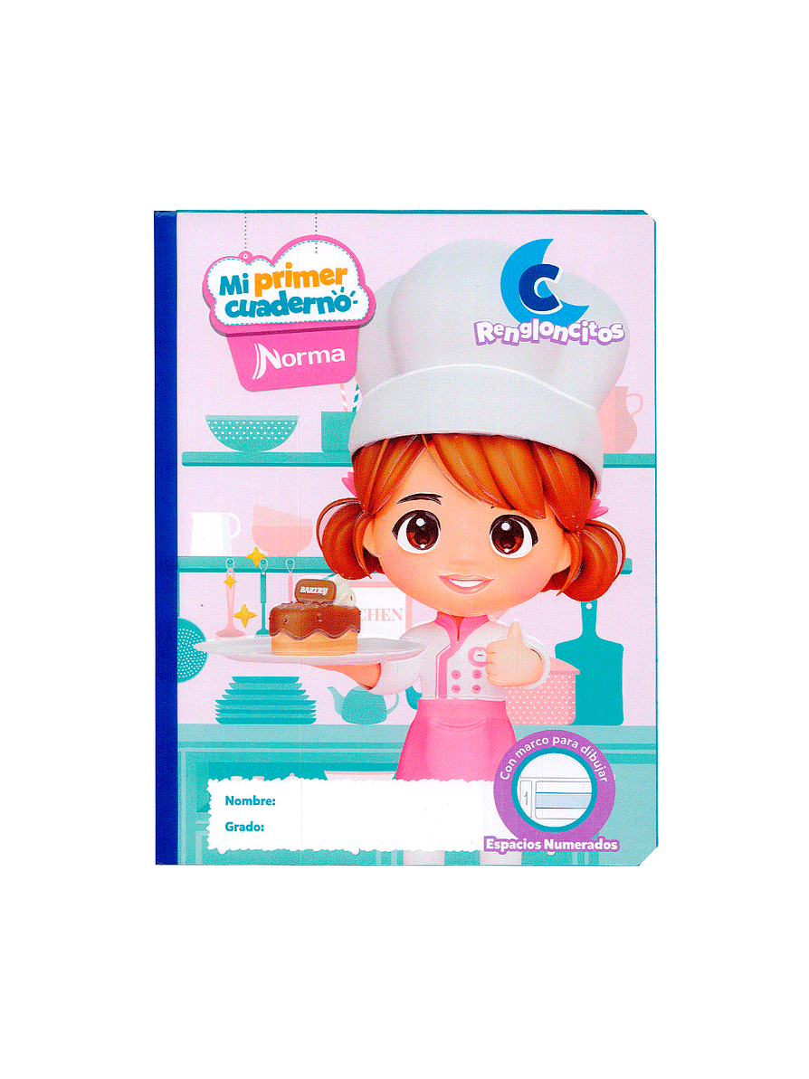 Mi Primer Cuaderno Niña 100 Hojas Rengloncitos C 1