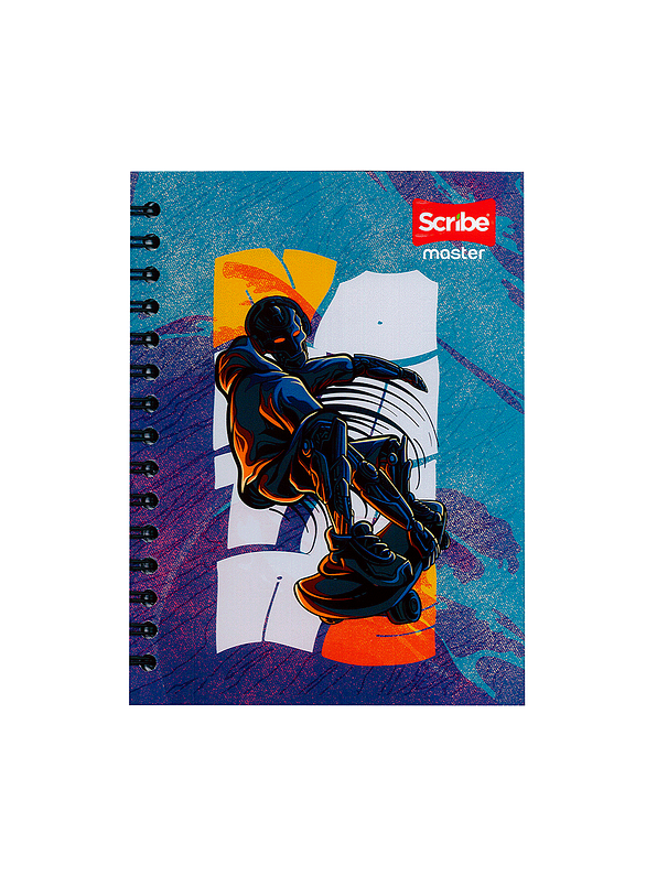 Cuaderno Argollado Pasta Dura Master Masculino 80 Hojas  4