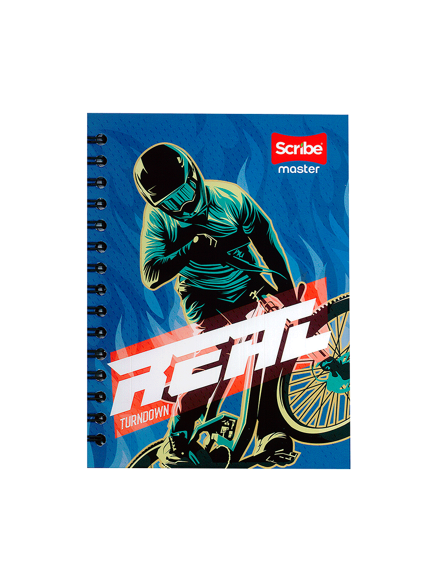 Cuaderno Argollado Pasta Dura Master Masculino 80 Hojas  6