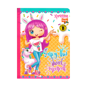 Cuaderno Cosido XPression Niñas 100 Hojas Cubitos B