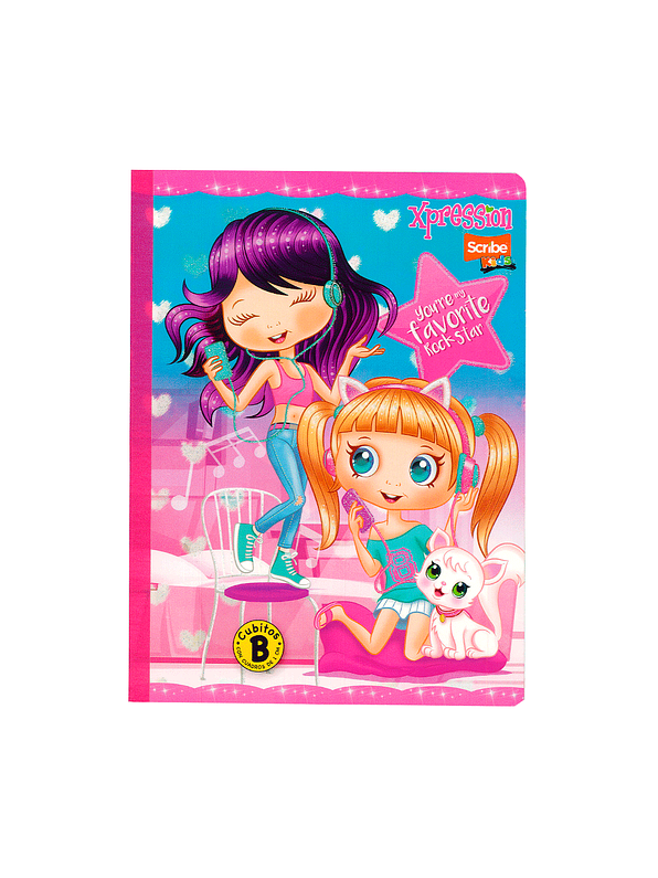 Cuaderno Cosido XPression Niñas 100 Hojas Cubitos B 2