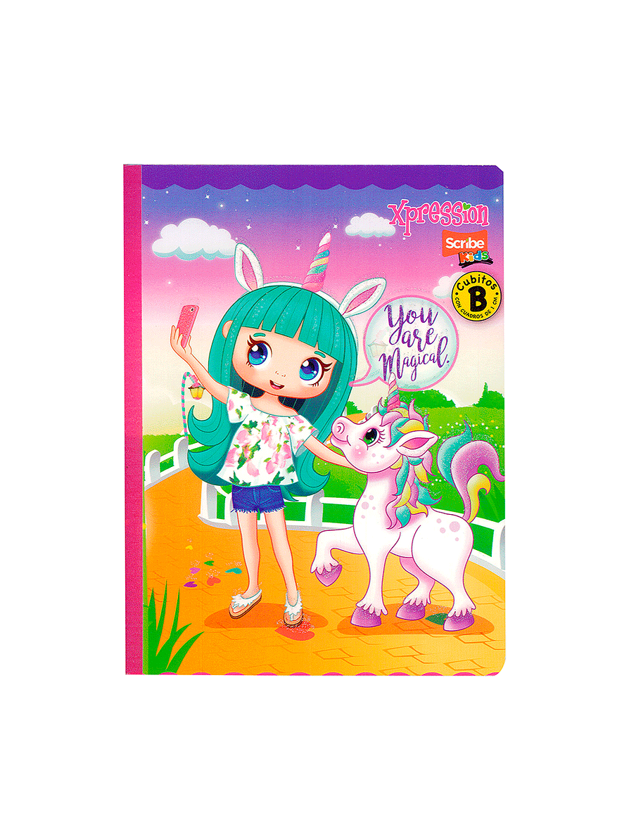 Cuaderno Cosido XPression Niñas 100 Hojas Cubitos B 3