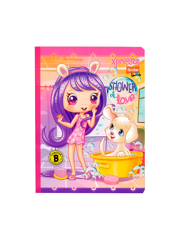 Cuaderno Cosido XPression Niñas 100 Hojas Cubitos B 5