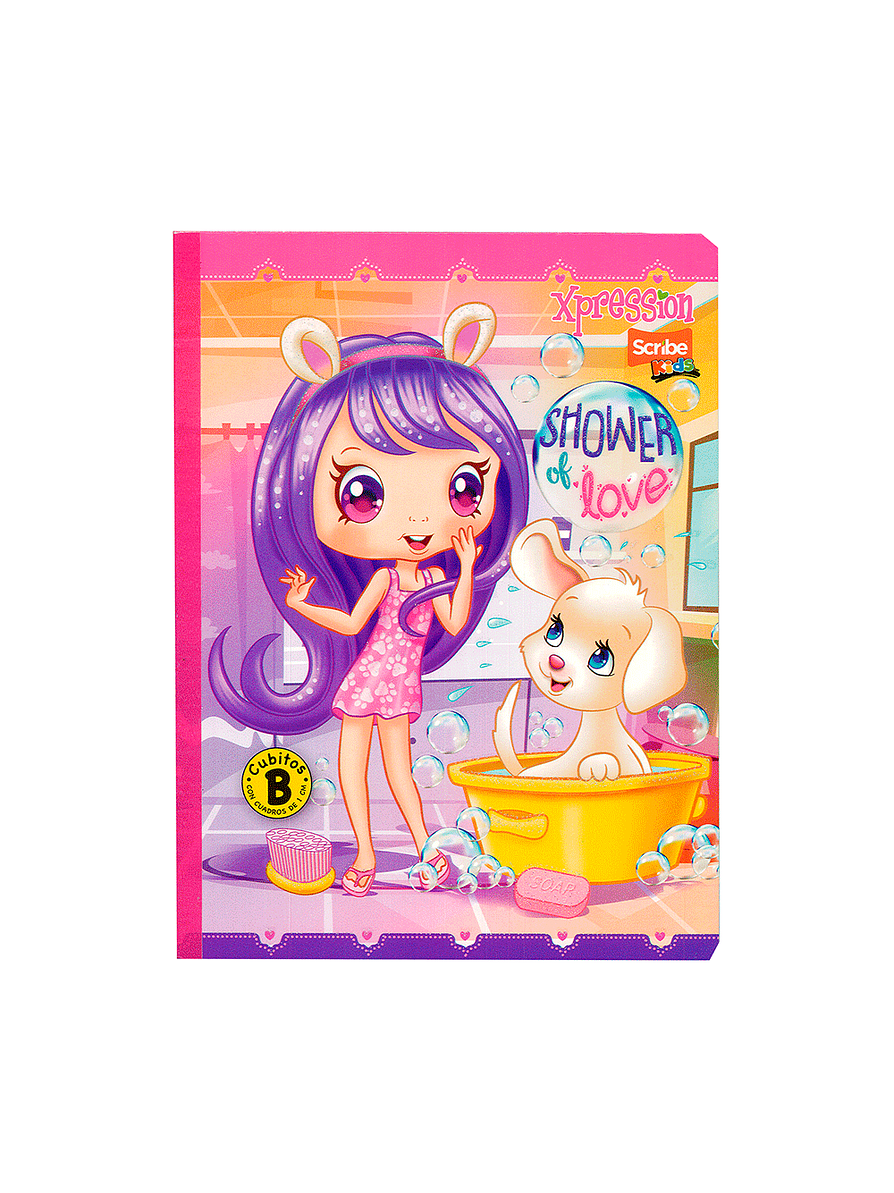 Cuaderno Cosido XPression Niñas 100 Hojas Cubitos B 5