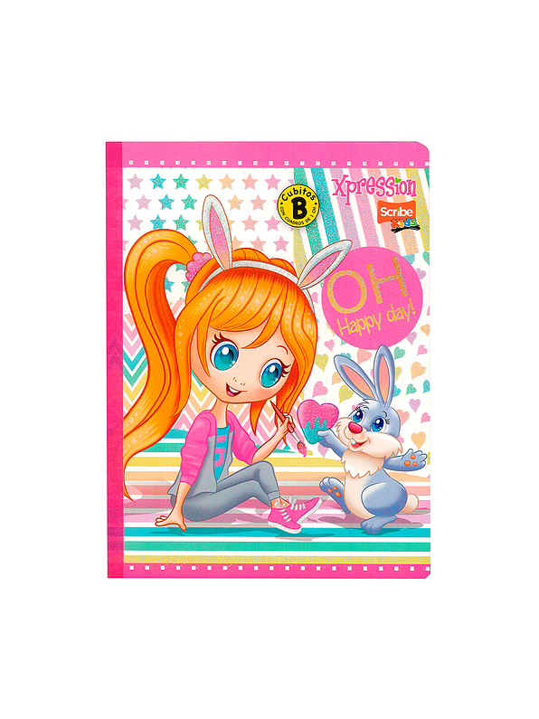 Cuaderno Cosido XPression Niñas 100 Hojas Cubitos B 7