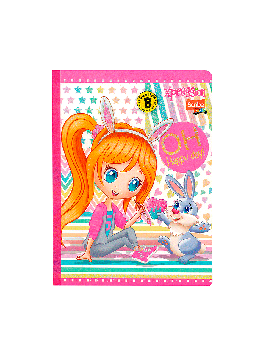 Cuaderno Cosido XPression Niñas 100 Hojas Cubitos B 7