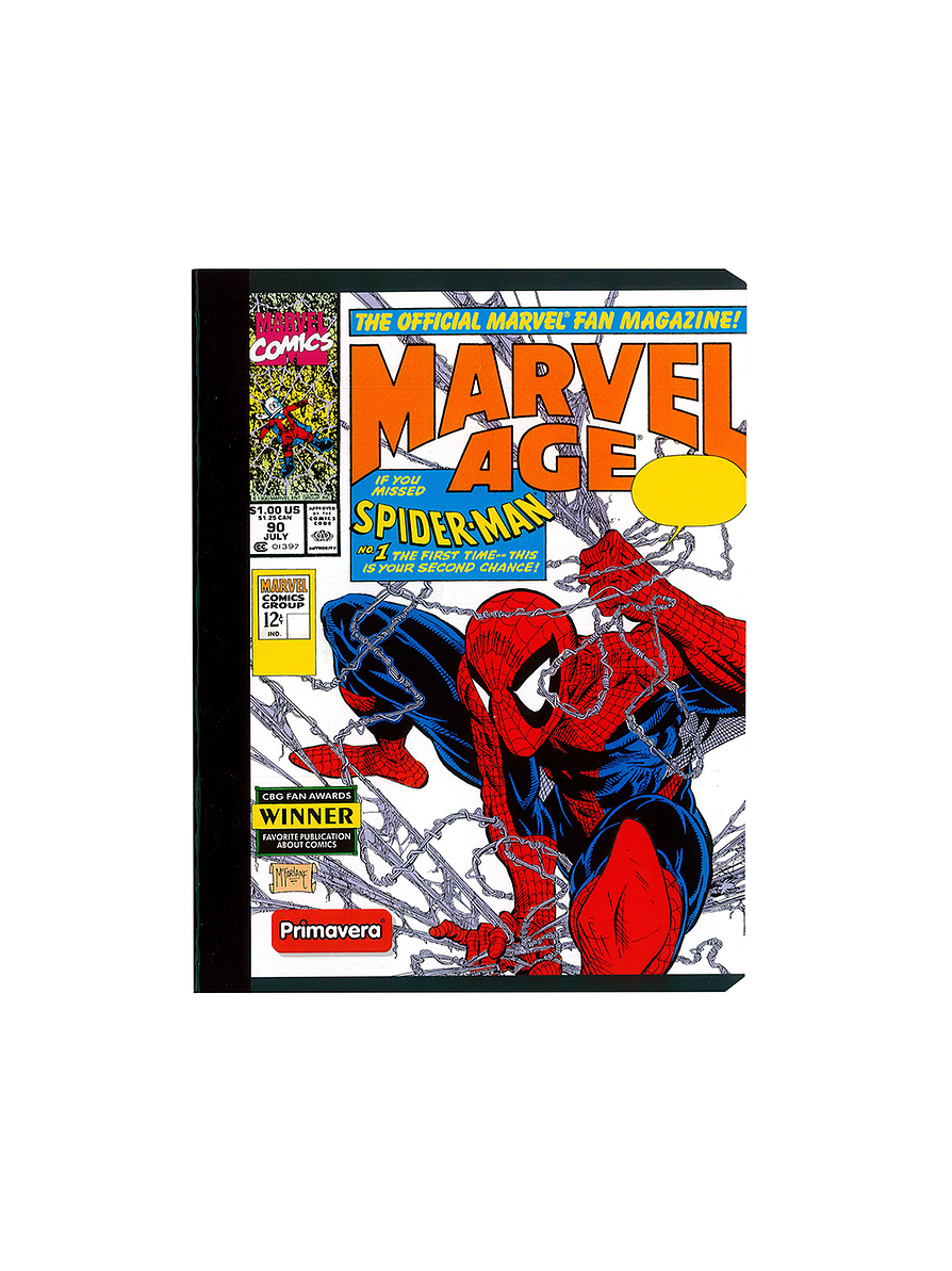 Cuaderno Cosido Masculino Primavera 100 Hojas Cuadros  1