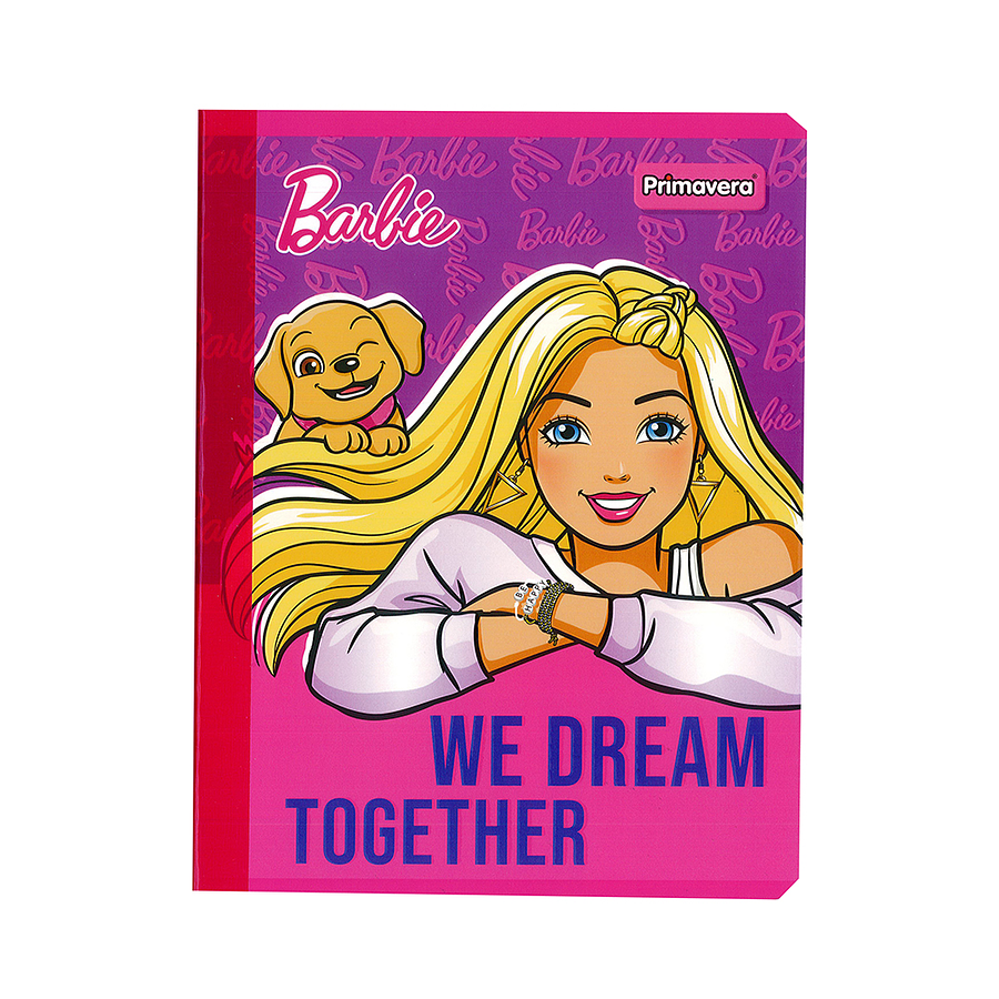 Cuaderno Cosido Primavera Mattel Barbie 50 Hojas Cuadros  2