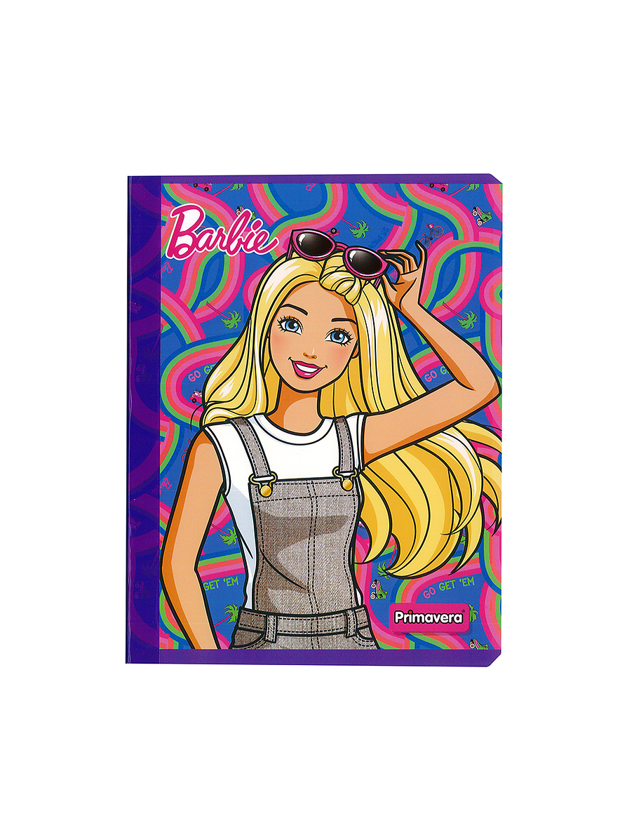 Cuaderno Cosido Primavera Mattel Barbie 50 Hojas Cuadros  1