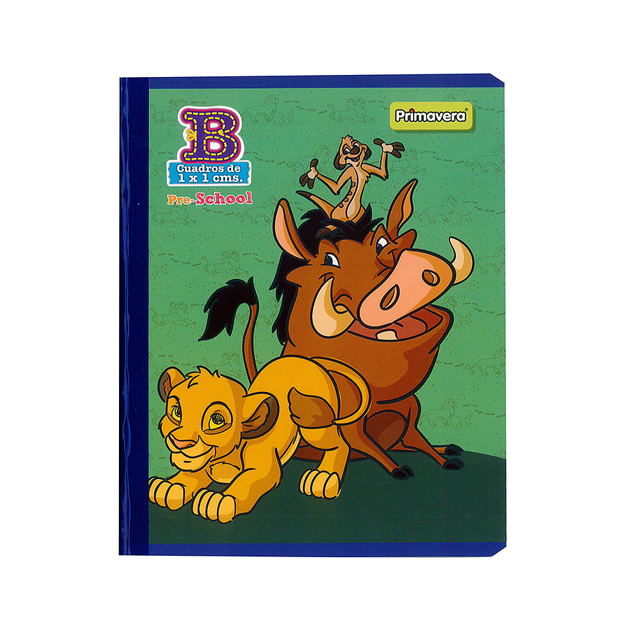 Cuaderno Cosido Primavera Disney 100 Hojas Cuadritos B 3
