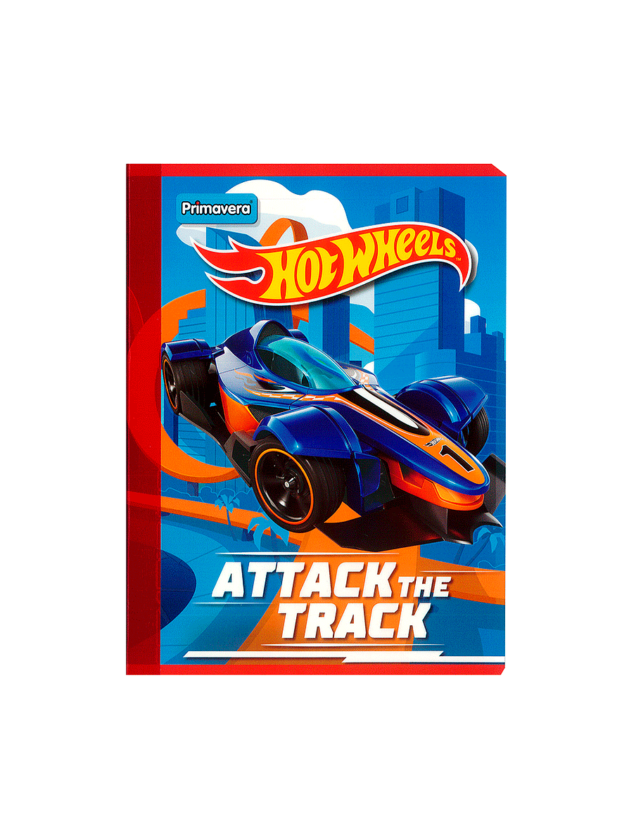 Cuaderno Cosido Hot Wheels 100 Hojas Cuadros  6
