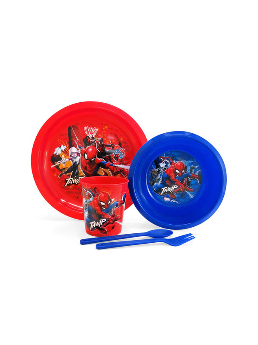 Vajilla Spiderman Wonder X 3 Piezas  1