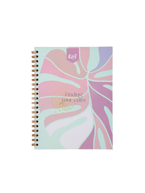 Cuaderno Argollado Pasta Dura Kiut Femenino 80 Hojas Cuadros  2