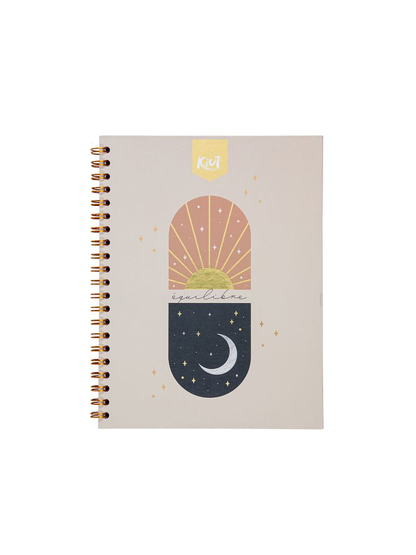 Cuaderno Argollado Pasta Dura Kiut Femenino 80 Hojas Cuadros  3