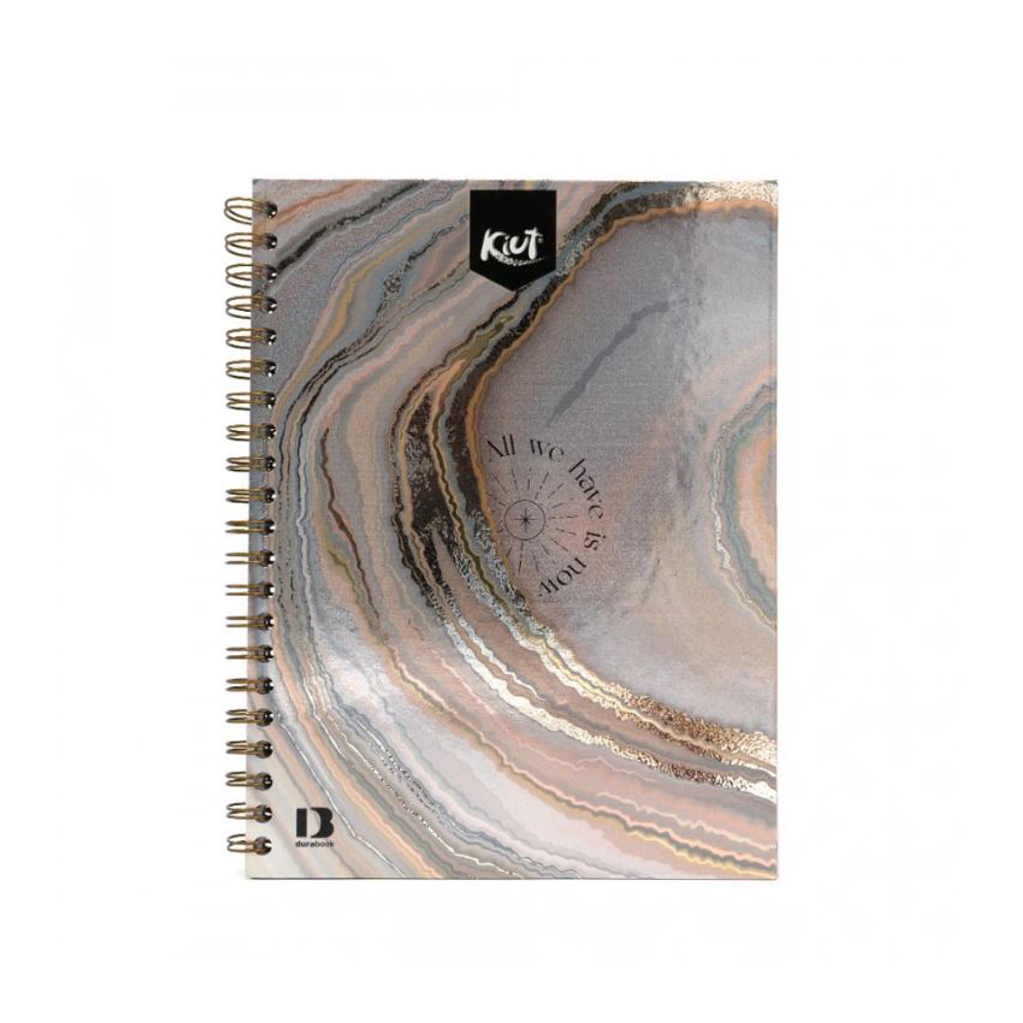 Cuaderno Argollado Pasta Dura Kiut Femenino 80 Hojas Cuadros  4