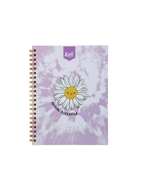 Cuaderno Argollado Pasta Dura Kiut Femenino 80 Hojas Cuadros  6