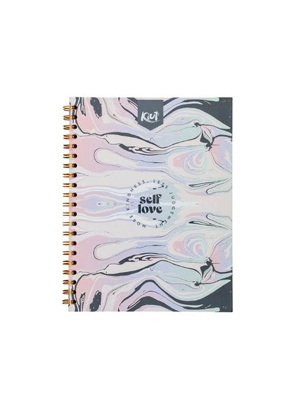 Cuaderno Argollado Pasta Dura Kiut Femenino 80 Hojas Cuadros  7