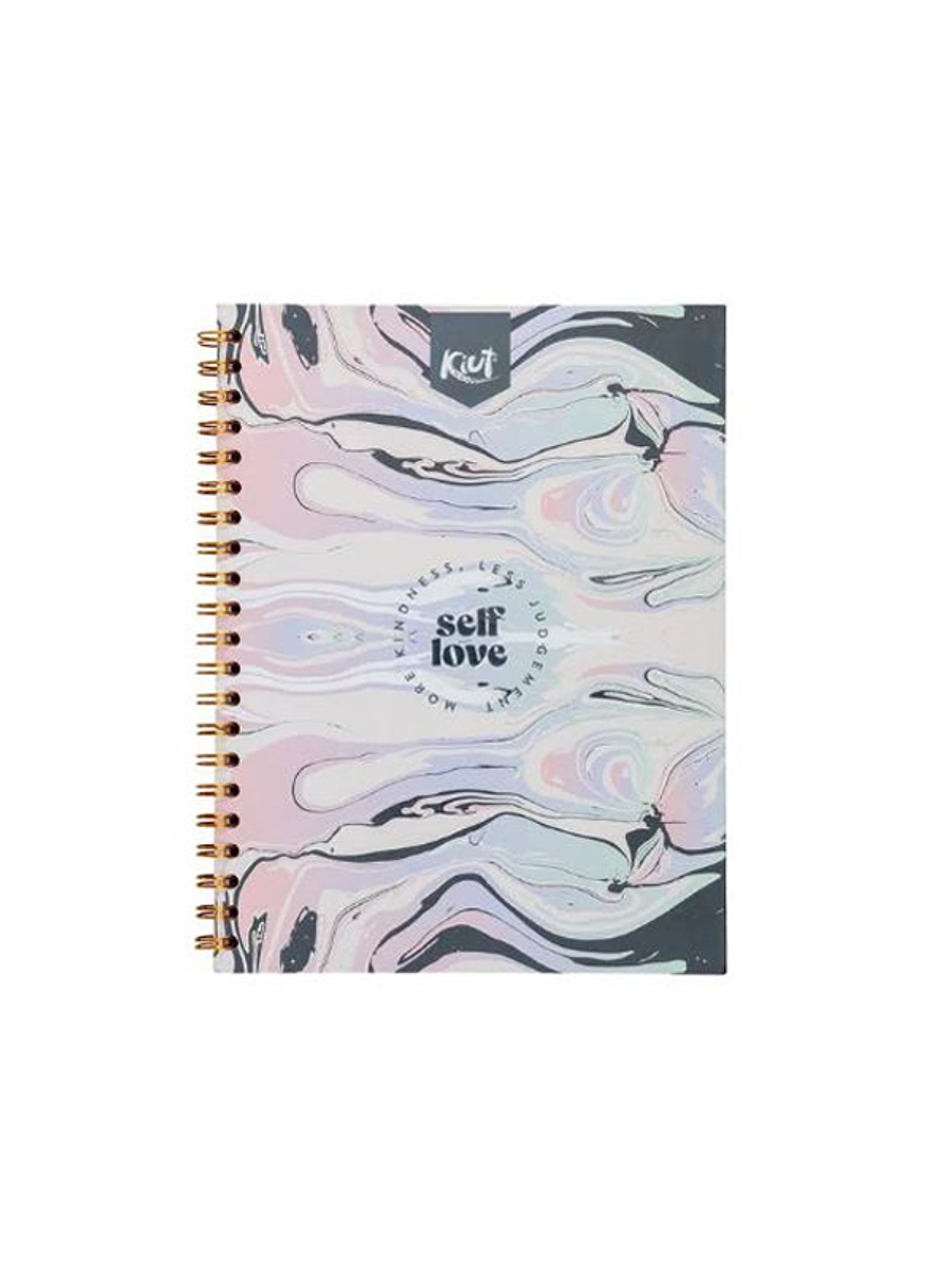 Cuaderno Argollado Pasta Dura Kiut Femenino 80 Hojas Cuadros  7