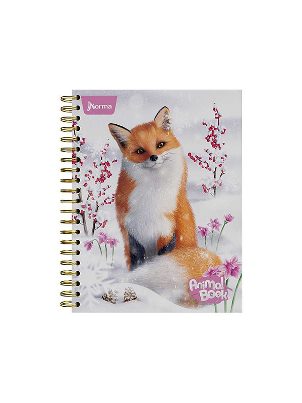 Cuaderno Catedrático Pasta Dura Animal Book 80 Hojas Cuadros 4