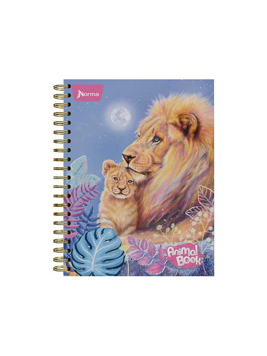 Cuaderno Catedrático Pasta Dura Animal Book 80 Hojas Cuadros 3
