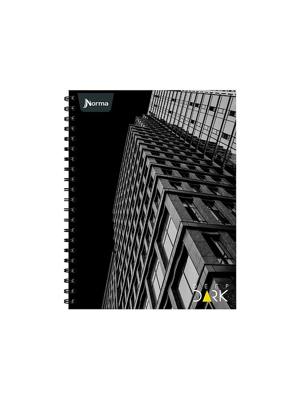Cuaderno Catedrático Pasta Dura Deep Dark 80 Hojas Cuadros 3