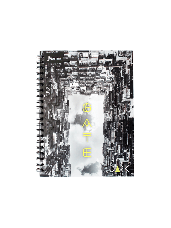 Cuaderno Catedrático Pasta Dura Deep Dark 80 Hojas Cuadros 5