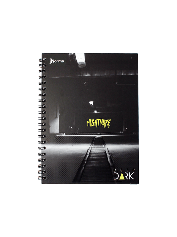 Cuaderno Catedrático Pasta Dura Deep Dark 80 Hojas Cuadros 7