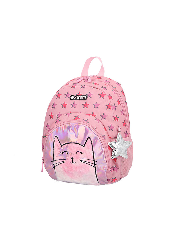 Morral Escolar Power Cat Rosado  2