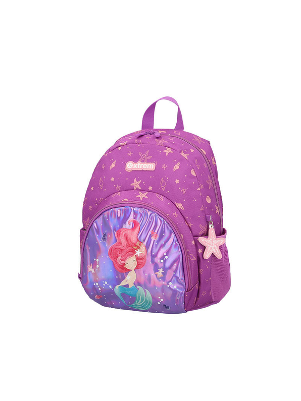 Morral Escolar Power Mermaid Morado  2