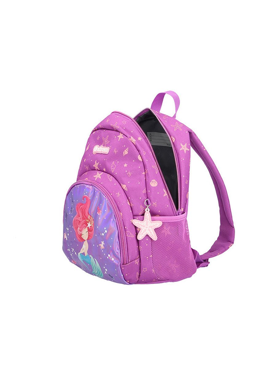 Morral Escolar Power Mermaid Morado  3