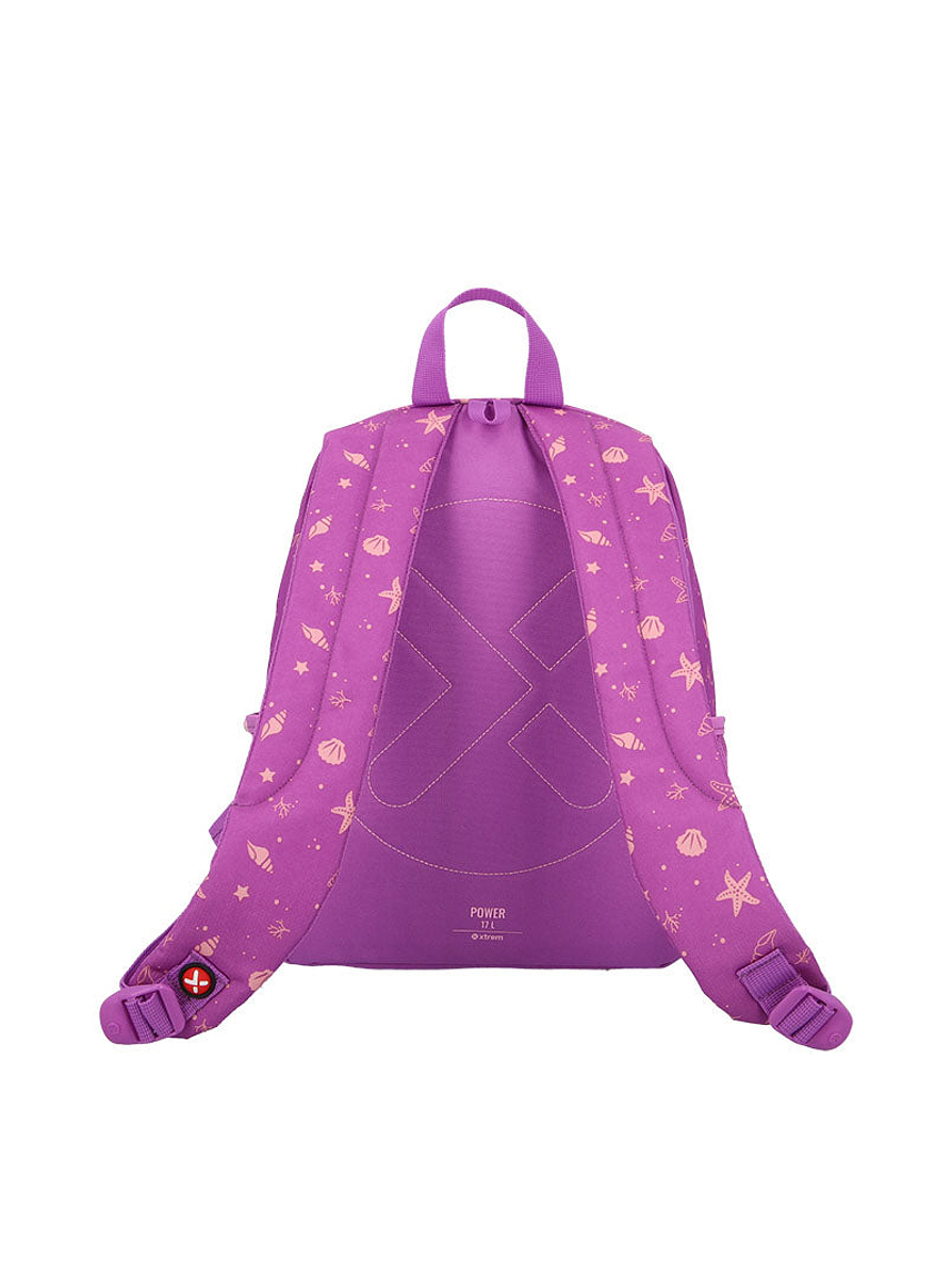 Morral Escolar Power Mermaid Morado  4