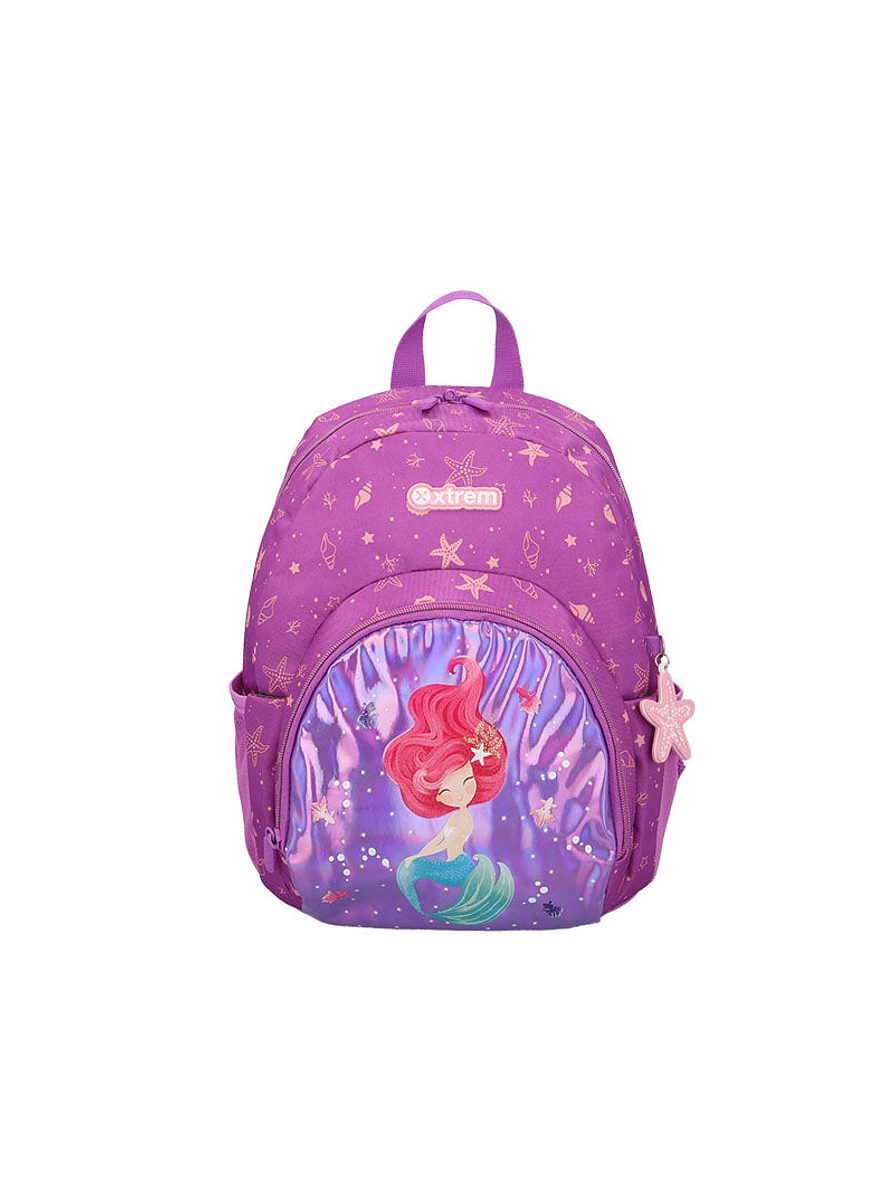 Morral Escolar Power Mermaid Morado  1