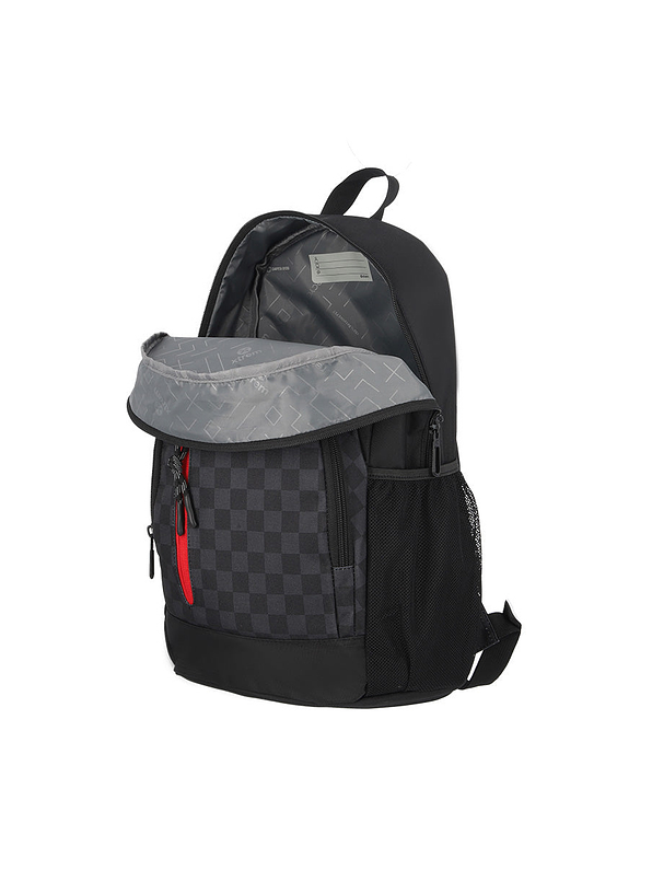 Morral Urbano Para Hombre Austin Negro A Cuadros  3
