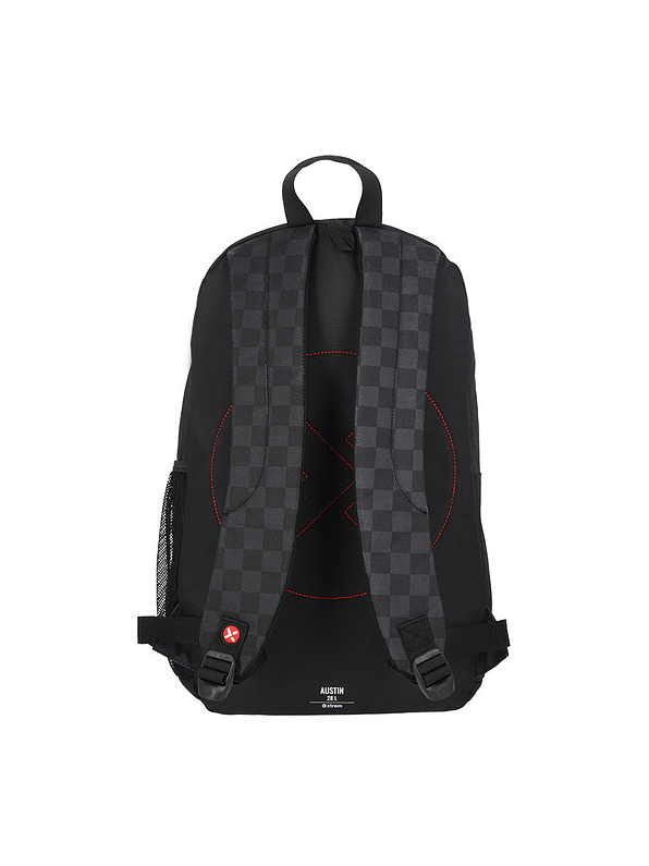 Morral Urbano Para Hombre Austin Negro A Cuadros  4