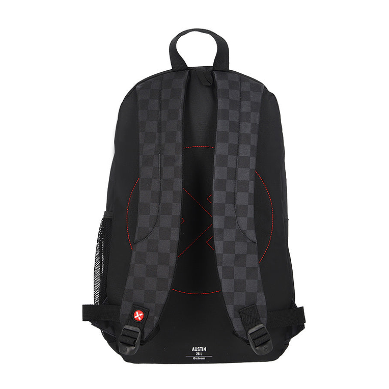 Morral Urbano Para Hombre Austin Negro A Cuadros  4