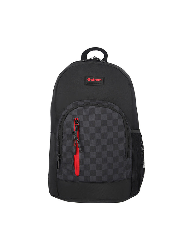 Morral Urbano Para Hombre Austin Negro A Cuadros  1