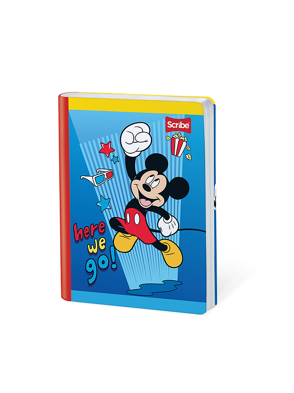 Cuaderno Cosido Mickey 50 Hojas Cuadros  7