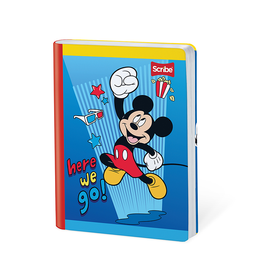 Cuaderno Cosido Mickey 50 Hojas Cuadros  7
