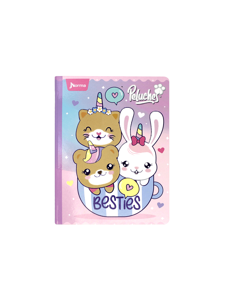 Cuaderno Cosido Peluches Fantasy 100 Hojas Lineas 6