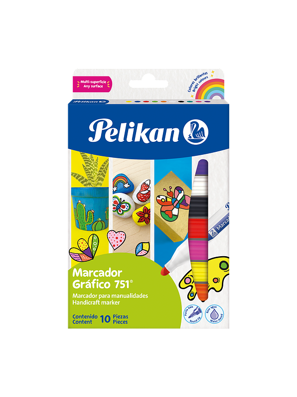 Marcador Grafico Pelikan x 10 Unidades  1