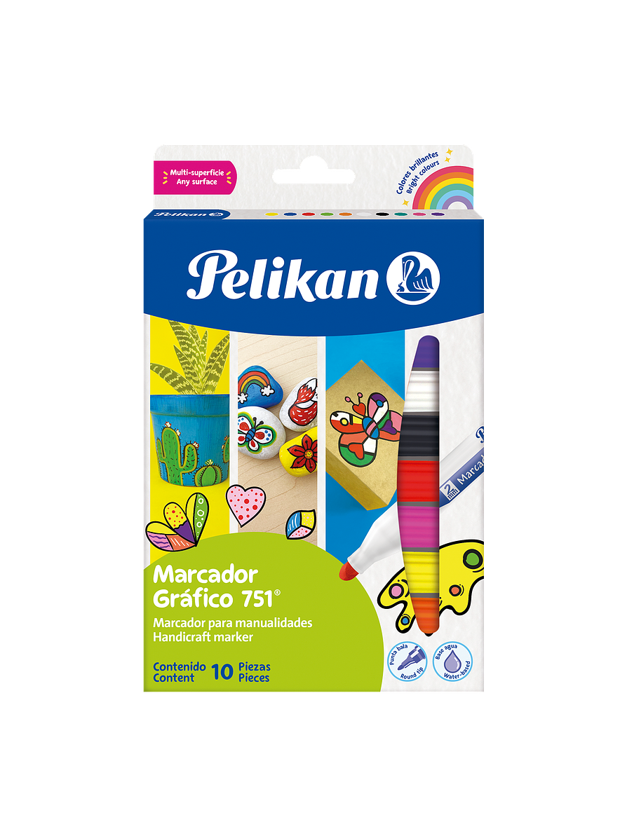 Marcador Grafico Pelikan x 10 Unidades  1